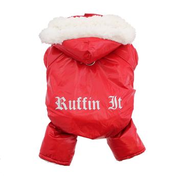 Kırmızı Ruffin It Dog Snow Suit Harness